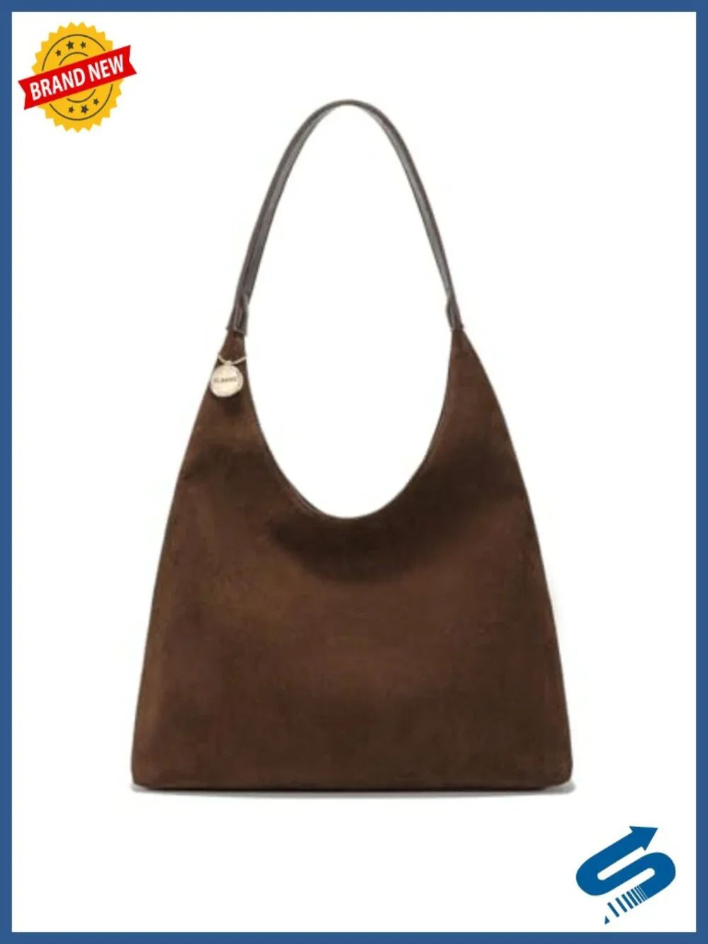 Faux Suede Large Slouchy Hobo Tote Bag Shoulder Purse